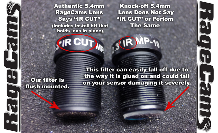 5.4mm Rectilinear Flat Lens For Gopro Hero4 & Hero3+Focus Ring